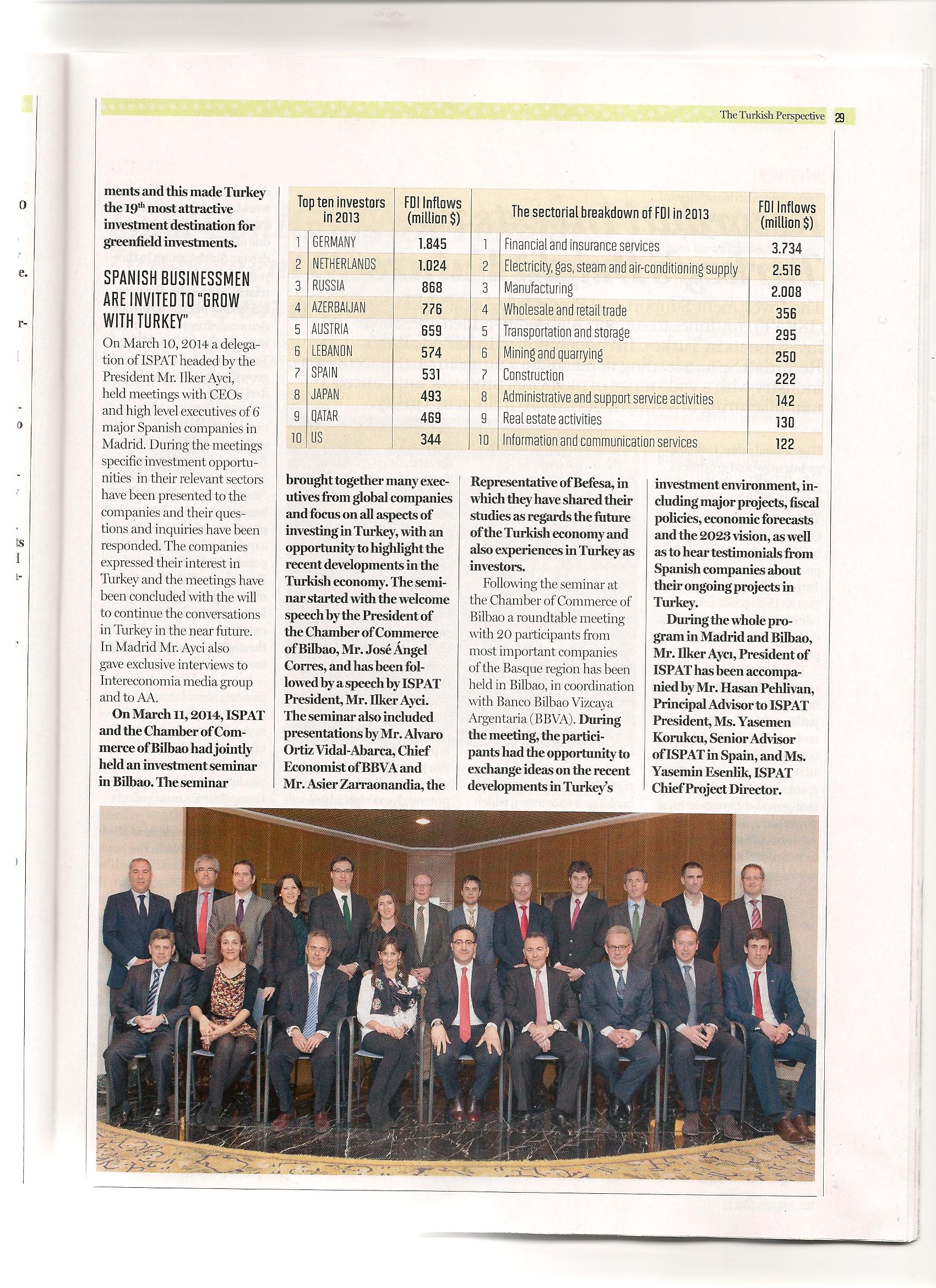 Spanish Businessmen are invited to grow with Turkey